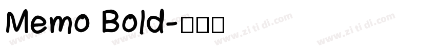 Memo Bold字体转换